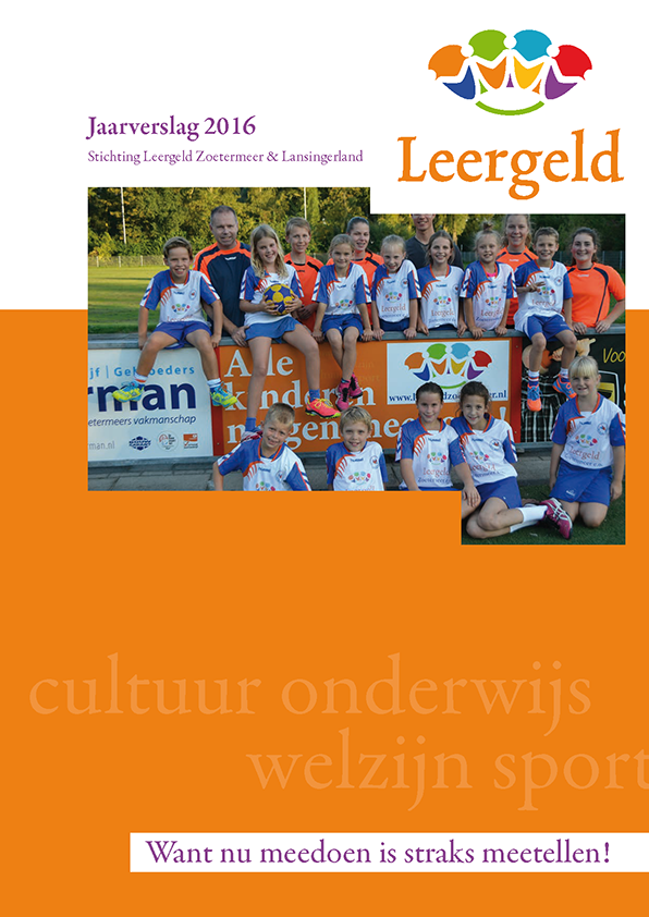 Jaarverslag 2016 Leergeld Zoetermeer en Lansingerland